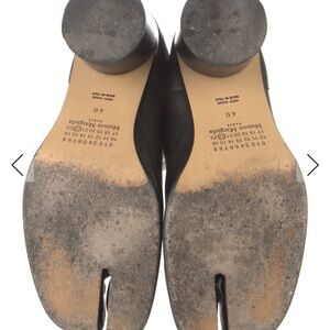Maison Martin Margiela Black Tabi Leather Oxfords
